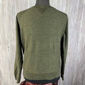 VTG GAP Mens Sweater Cotton Olive Knit Crew Neck Ribbed Cuff XL Cozy Warm Winter